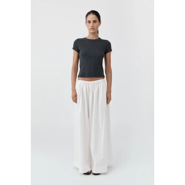 St. Agni Organic Cotton Baby Tee in Charcoal Melange, view 2