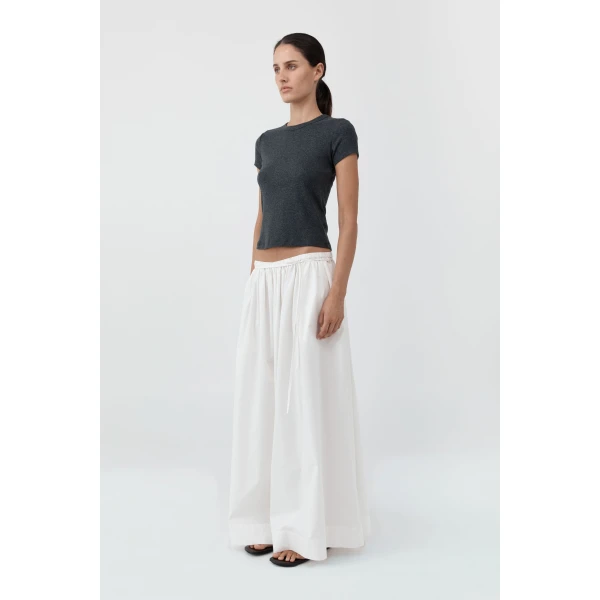 St. Agni Organic Cotton Baby Tee in Charcoal Melange, view 6
