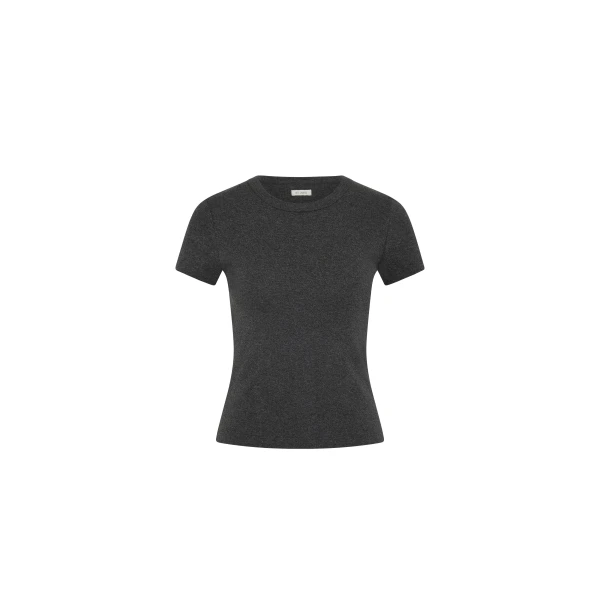 Organic Cotton Baby Tee in Charcoal Melange