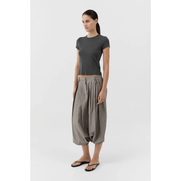 St. Agni Organic Cotton Baby Tee in Dark Moss, view 4