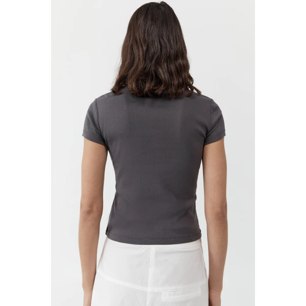 St. Agni Organic Cotton Baby Tee in Soot, view 5