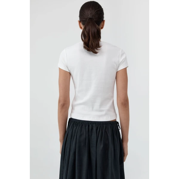 St. Agni Organic Cotton Baby Tee in White, view 5