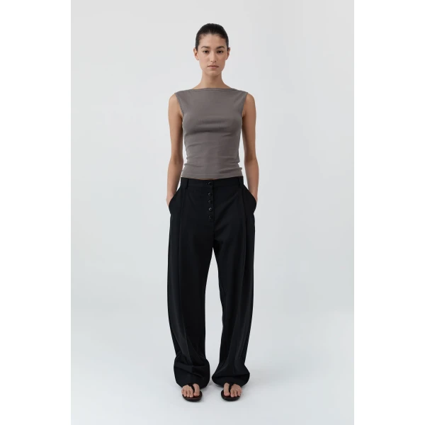 St. Agni Organic Cotton Ballerina Top in Clay, view 3