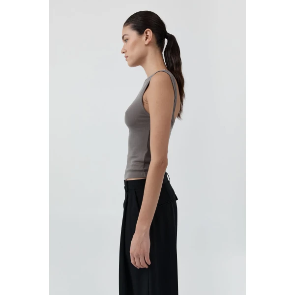 St. Agni Organic Cotton Ballerina Top in Clay, view 4