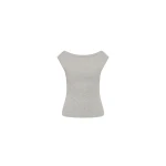 St. Agni Organic Cotton Ballerina Top in Grey Marle
