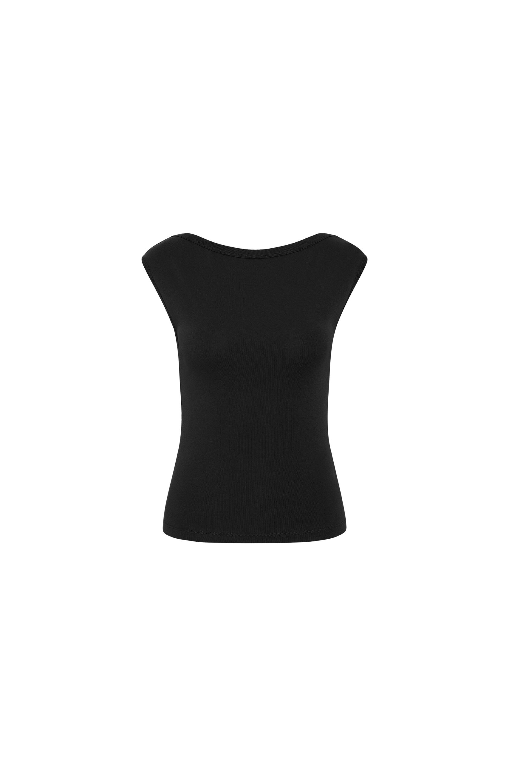 St. Agni Organic Cotton Ballerina Top in Jet Black | Tops | Coveti St. Agni Organic Cotton Ballerina Top in Jet Black