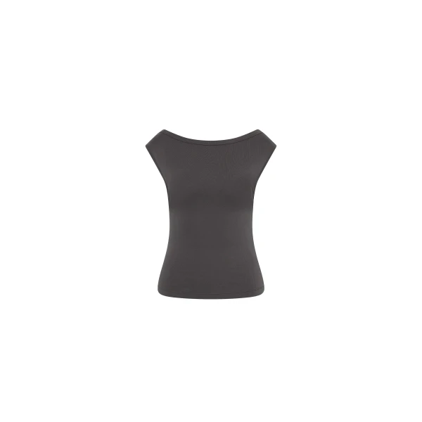 Organic Cotton Ballerina Top in Soot