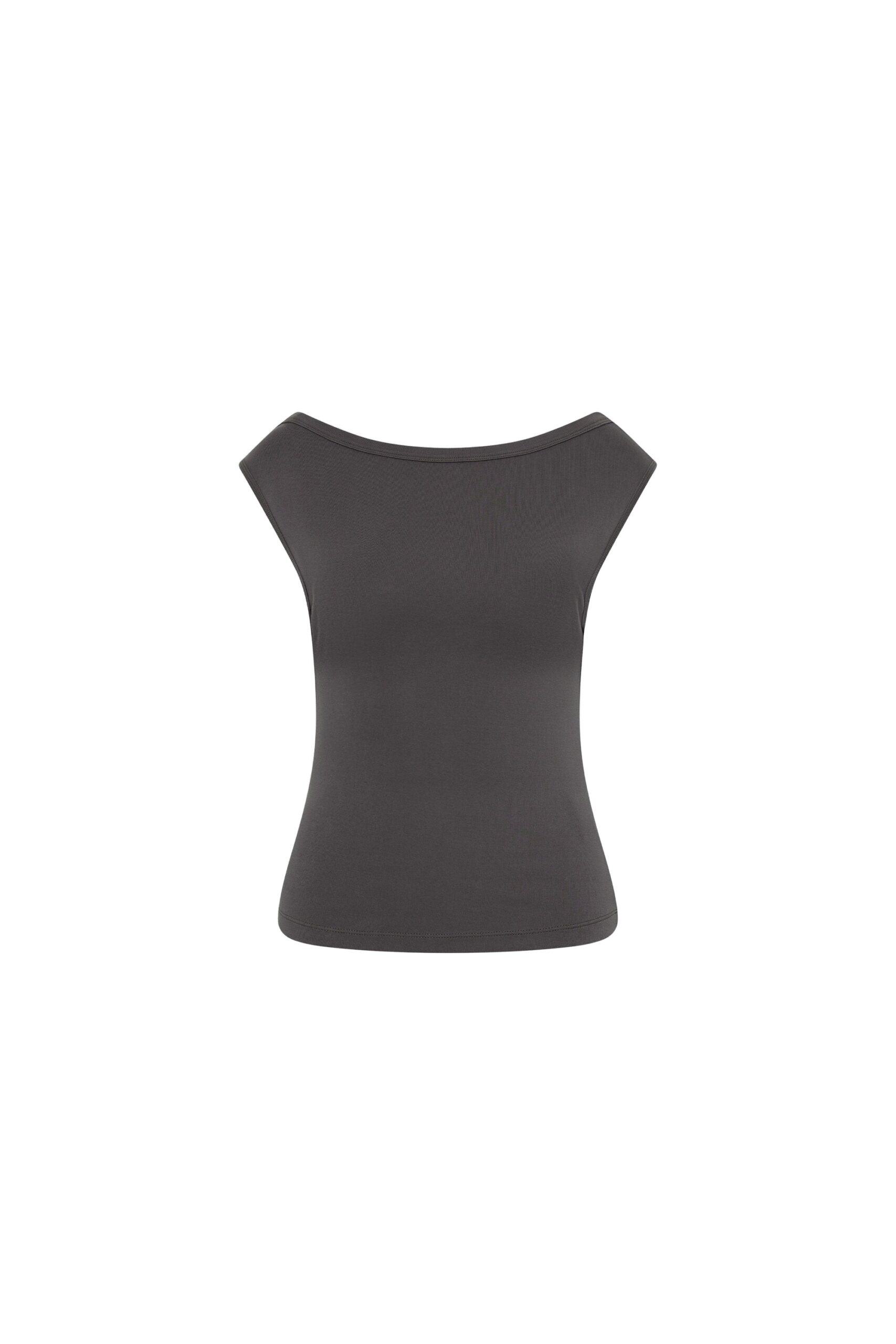 St. Agni Organic Cotton Ballerina Top in Soot | Tops | Coveti St. Agni Organic Cotton Ballerina Top in Soot