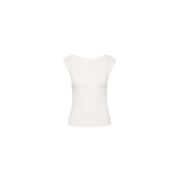 St. Agni Organic Cotton Ballerina Top in White