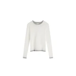 St. Agni Organic Cotton Layered Long Sleeve Top in White
