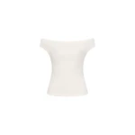 St. Agni Organic Cotton Off Shoulder Top in White