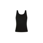 St. Agni Organic Cotton Racer Singlet in Jet Black