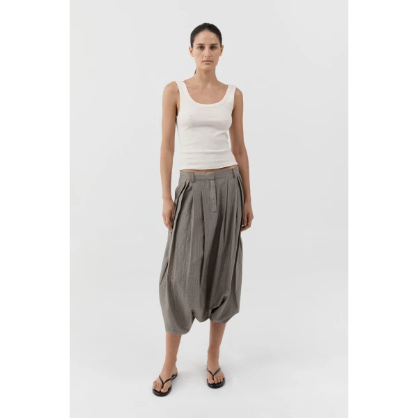 St. Agni Organic Cotton Scooped Ballerina Top in Talco, view 2