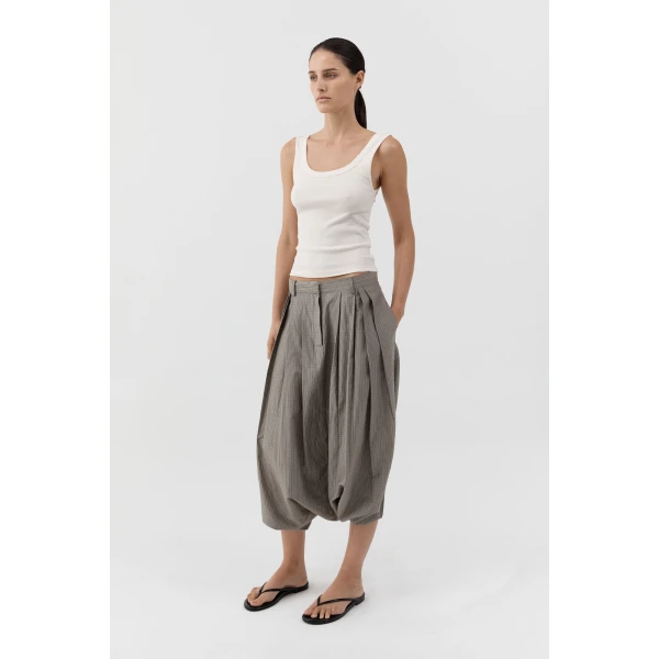 St. Agni Organic Cotton Scooped Ballerina Top in Talco, view 4