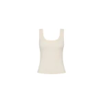 St. Agni Organic Cotton Scooped Ballerina Top in Talco