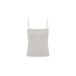 St. Agni Organic Cotton Square Neck Cami in Grey Marle