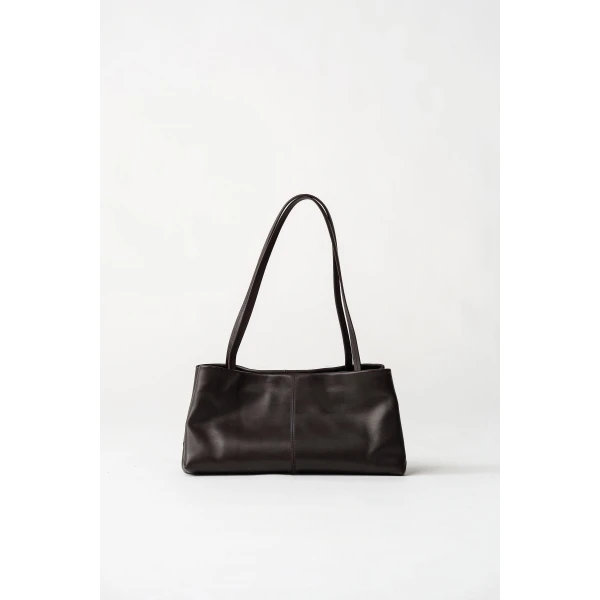 St. Agni Origami Tote in Coffee Smooth, view 2