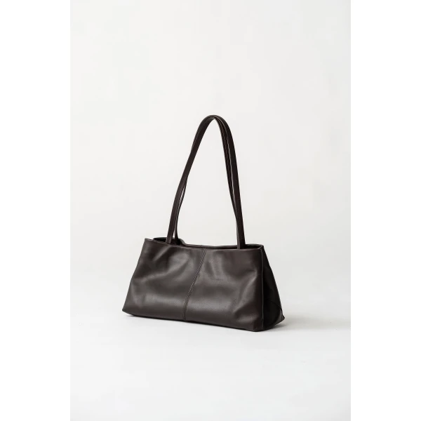 St. Agni Origami Tote in Coffee Smooth, view 5