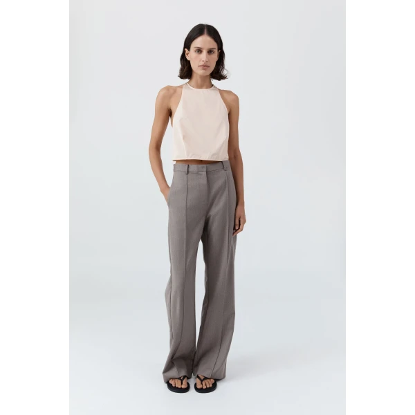 St. Agni Oupa Pintuck Pants in Doe, view 2