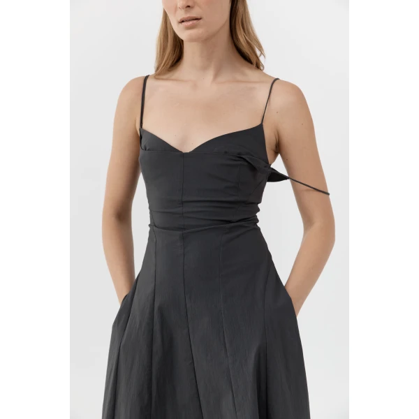 St. Agni Panelled Bustier Dress in Magnet, view 3