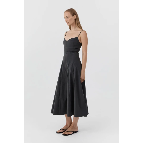 St. Agni Panelled Bustier Dress in Magnet, view 4