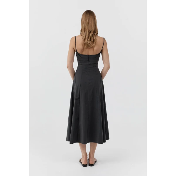 St. Agni Panelled Bustier Dress in Magnet, view 6