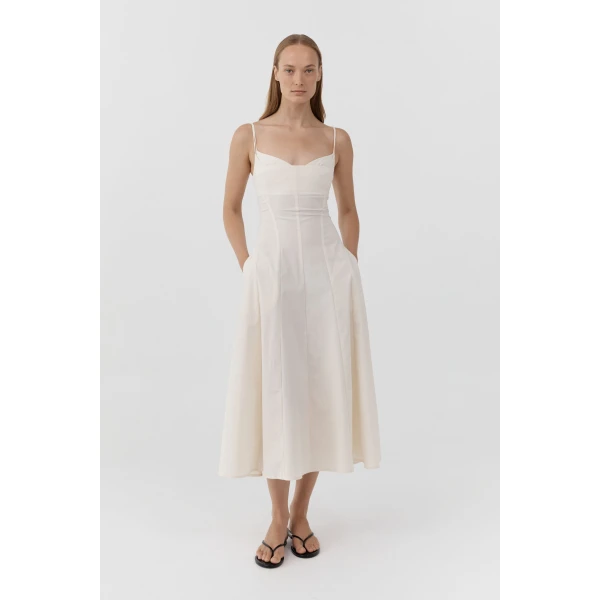 St. Agni Panelled Bustier Dress in Talco, view 2
