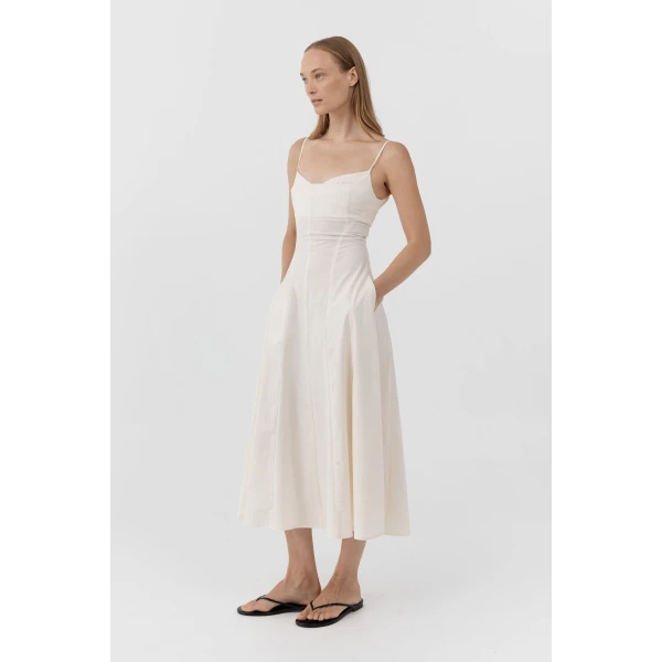 St. Agni Panelled Bustier Dress in Talco, view 4