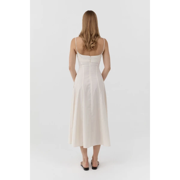 St. Agni Panelled Bustier Dress in Talco, view 5