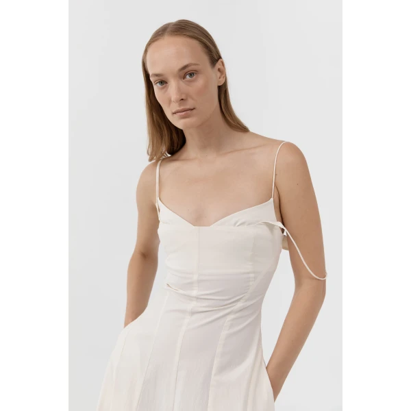 St. Agni Panelled Bustier Dress in Talco, view 6