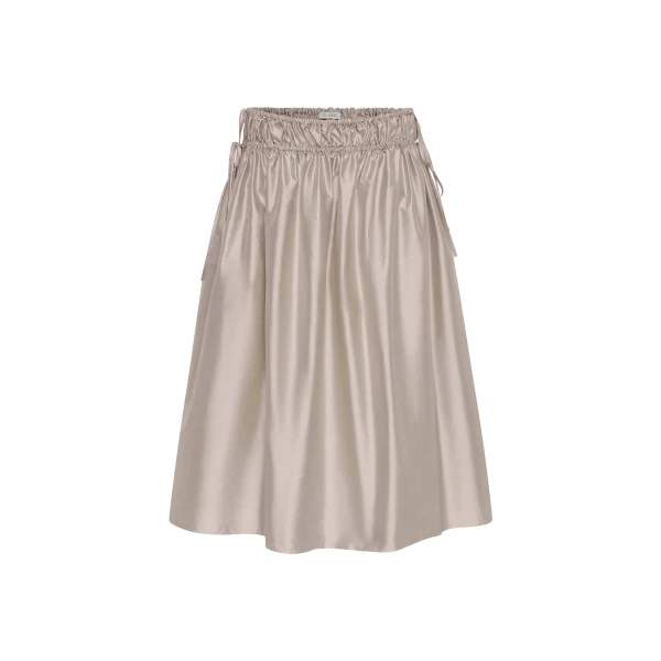 St. Agni Paper Taffeta Drawstring Skirt in Fog