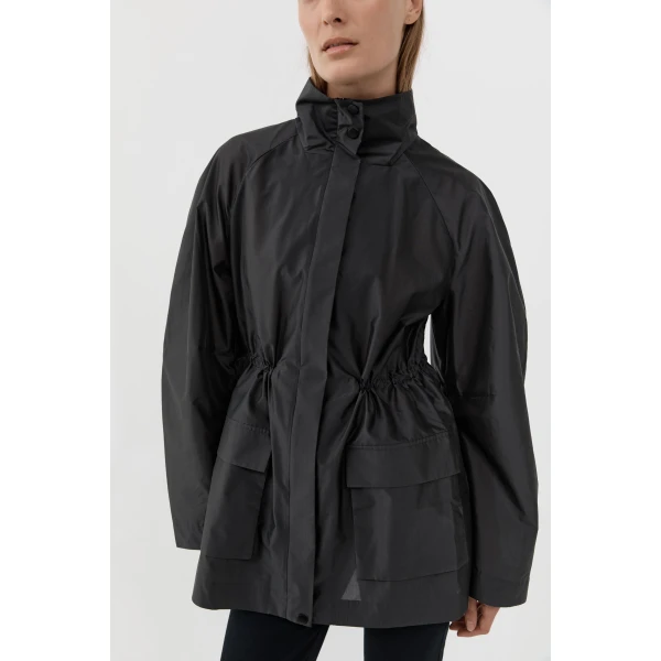 St. Agni Paper Taffeta Parka in Dark Vetiver, view 3