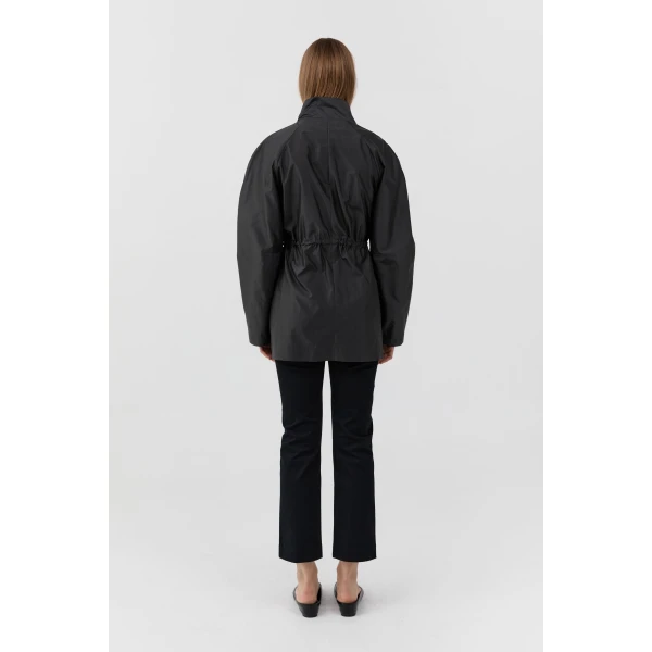 St. Agni Paper Taffeta Parka in Dark Vetiver, view 6