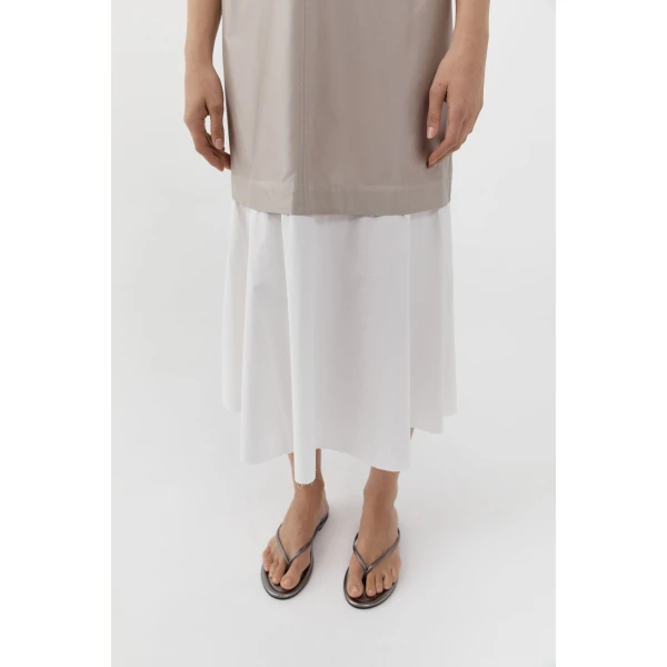 St. Agni Paper Taffeta Petticoat Dress in Fog, view 4