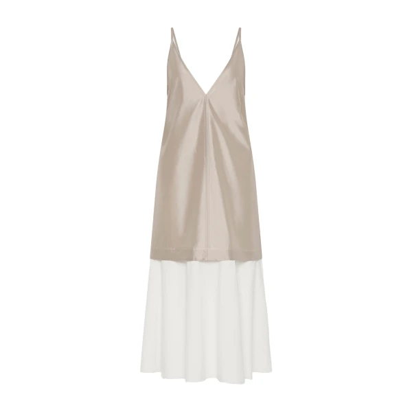 St. Agni Paper Taffeta Petticoat Dress in Fog