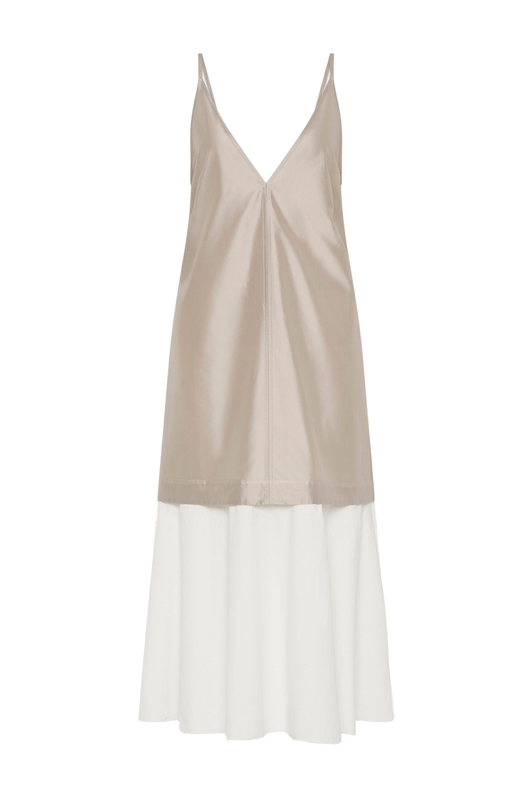 St. Agni Paper Taffeta Petticoat Dress in Fog | Dresses | Coveti St. Agni Paper Taffeta Petticoat Dress in Fog
