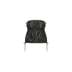 St. Agni Paper Taffeta Strapless Drawstring Top in Dark Vetiver