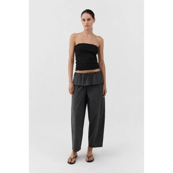 St. Agni Peplum Pants in Magnet, view 2
