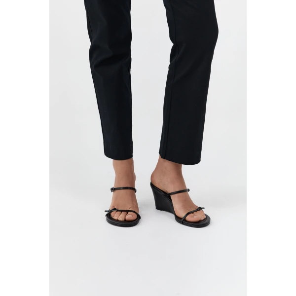 St. Agni Petit Belt Detail Wedge 70 in Black, view 4