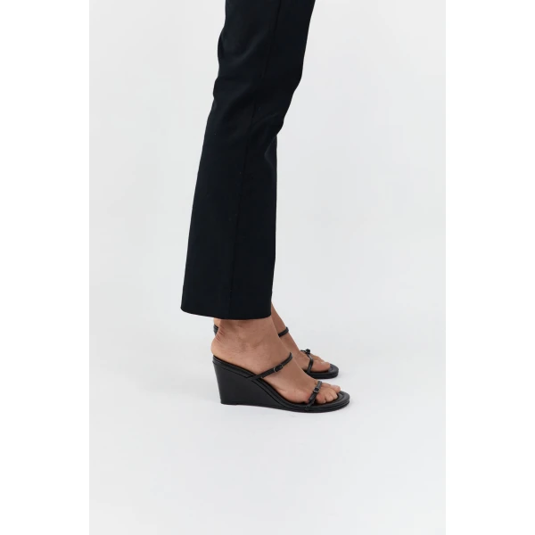 St. Agni Petit Belt Detail Wedge 70 in Black, view 5