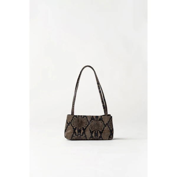 St. Agni Petit Origami Bag in Python Embossed, view 2