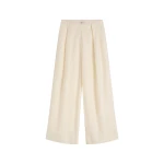 St. Agni Pleat Loop Pants in Ivory