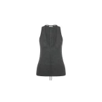 St. Agni Plunge Rouleau Knit Tie Top in Iron Melange