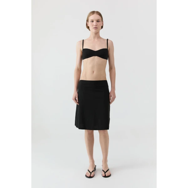 St. Agni Pointelle Bralette in Black, view 3