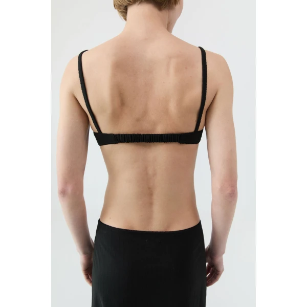 St. Agni Pointelle Bralette in Black, view 5