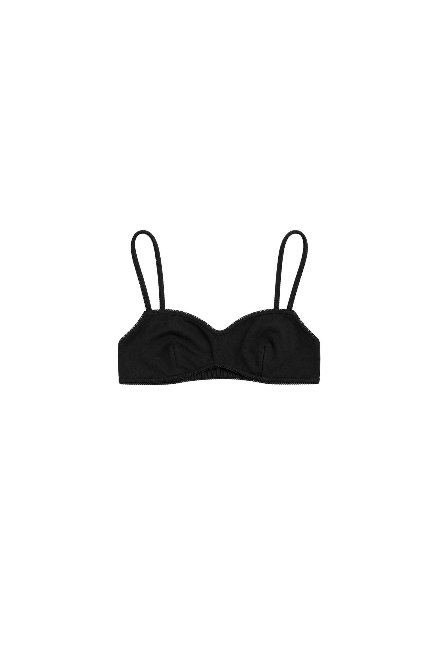 St. Agni Pointelle Bralette in Black | Tops | Coveti St. Agni Pointelle Bralette in Black