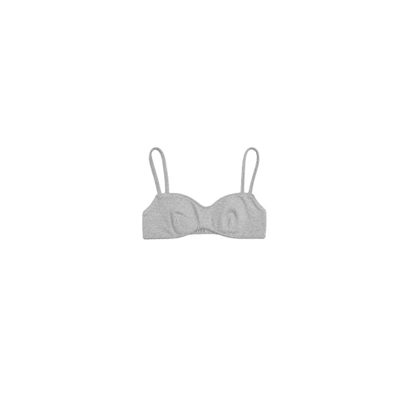 Pointelle Bralette in Grey Marle