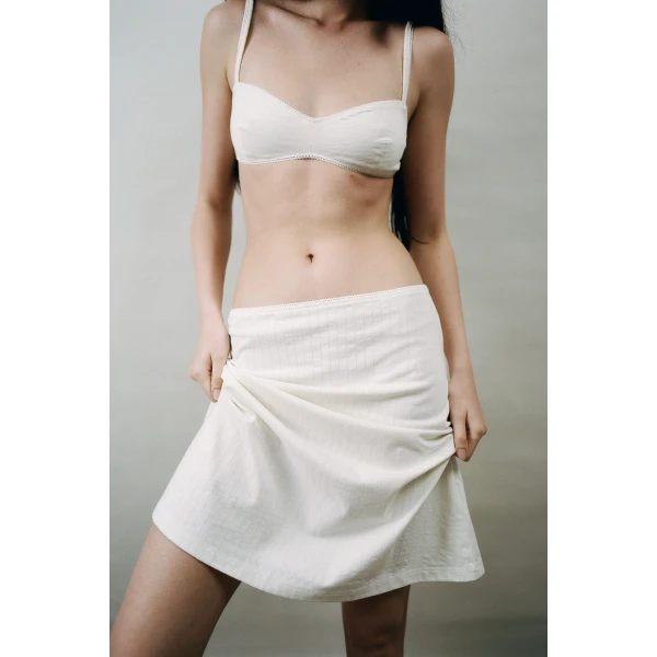 St. Agni Pointelle Bralette in Talco, view 6