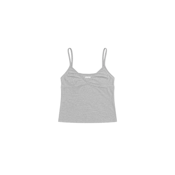 St. Agni Pointelle Cami in Grey Marle
