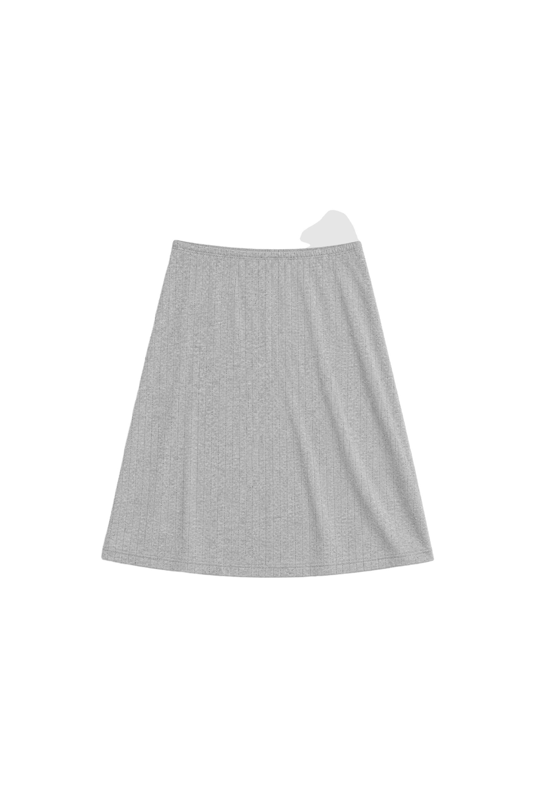 St. Agni Pointelle Skirt in Grey Marle | Skirts | Coveti St. Agni Pointelle Skirt in Grey Marle